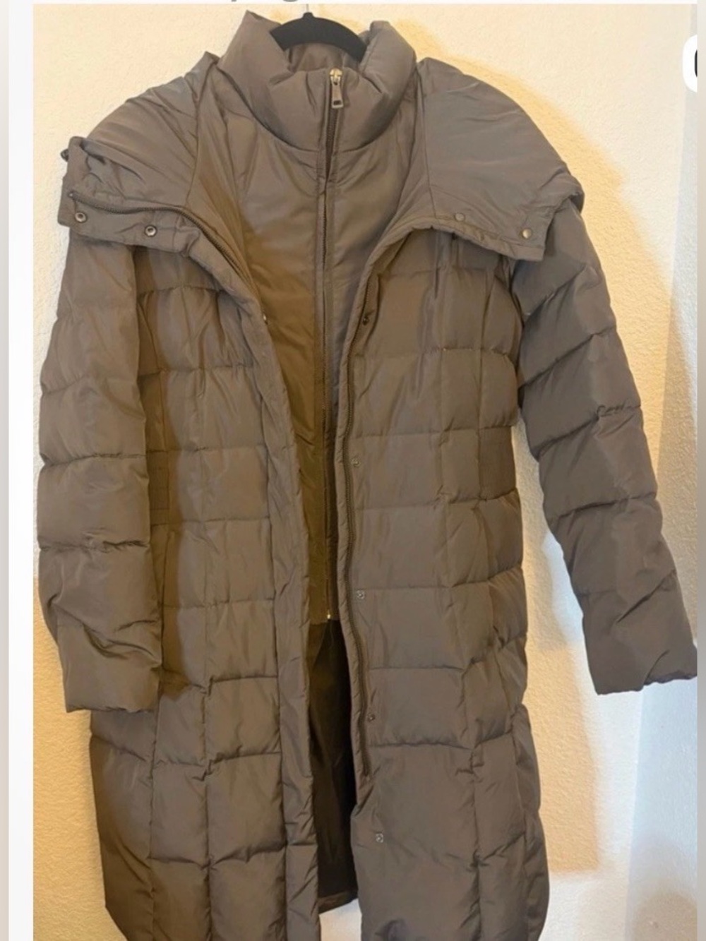 Cole Haan Gray Down/feather  Parka Long Puffer coat Size XLP MSRP $348